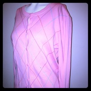 ❌SOLD❌Pink Cherokee Argyle Cardigan